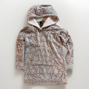 DISNEY Women's M Gray Mickey Lounger Robe Cozy Plush Sherpa Hood Costco Dress